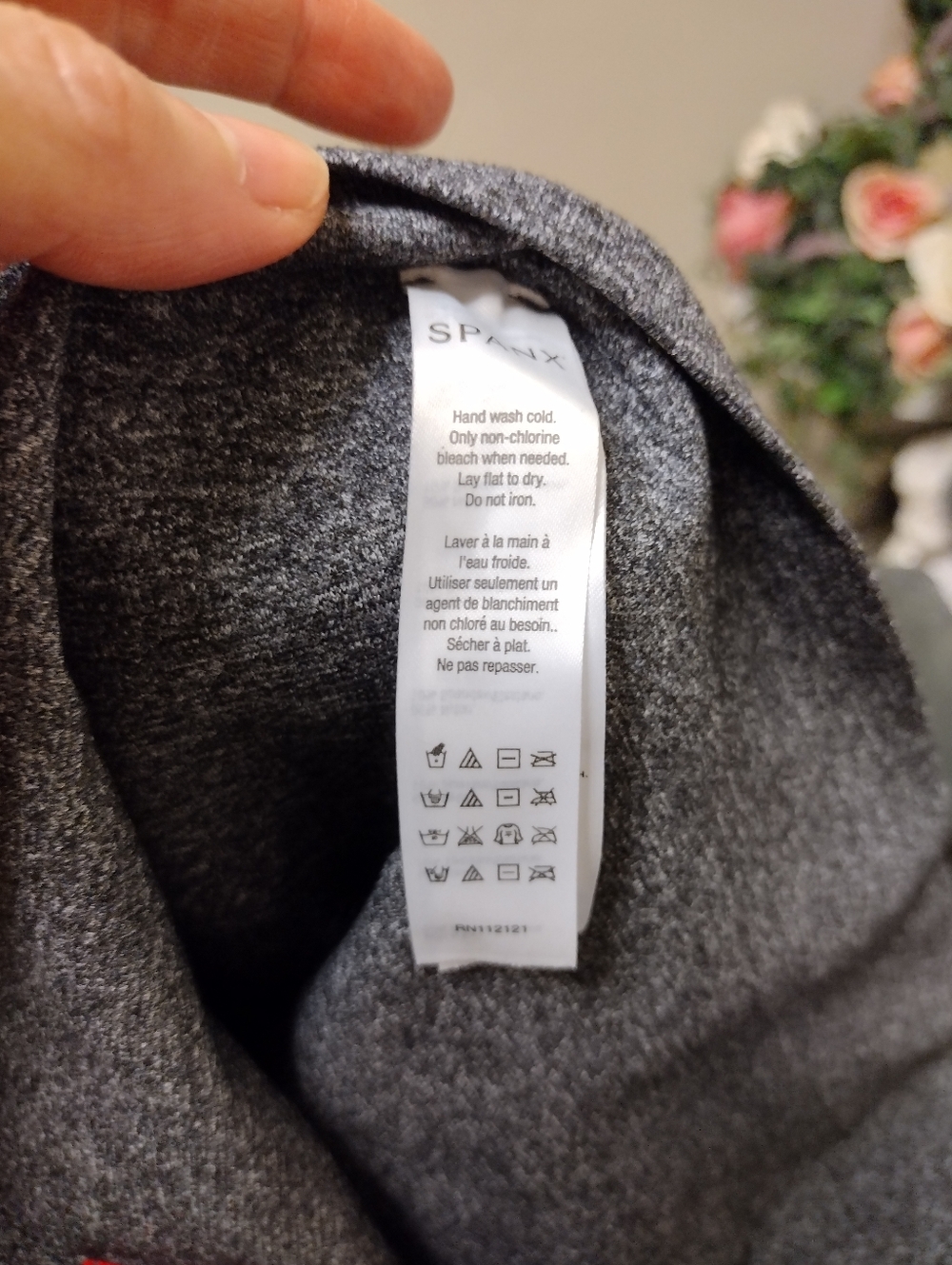 Spanx Full Length High-Rise Heathered Charcoal Leggings - Picture 5 of 7